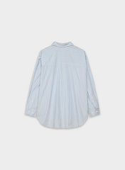 Reminisce Relaxed Poplin Shirt - WNSTN STRPE D BL/B WH