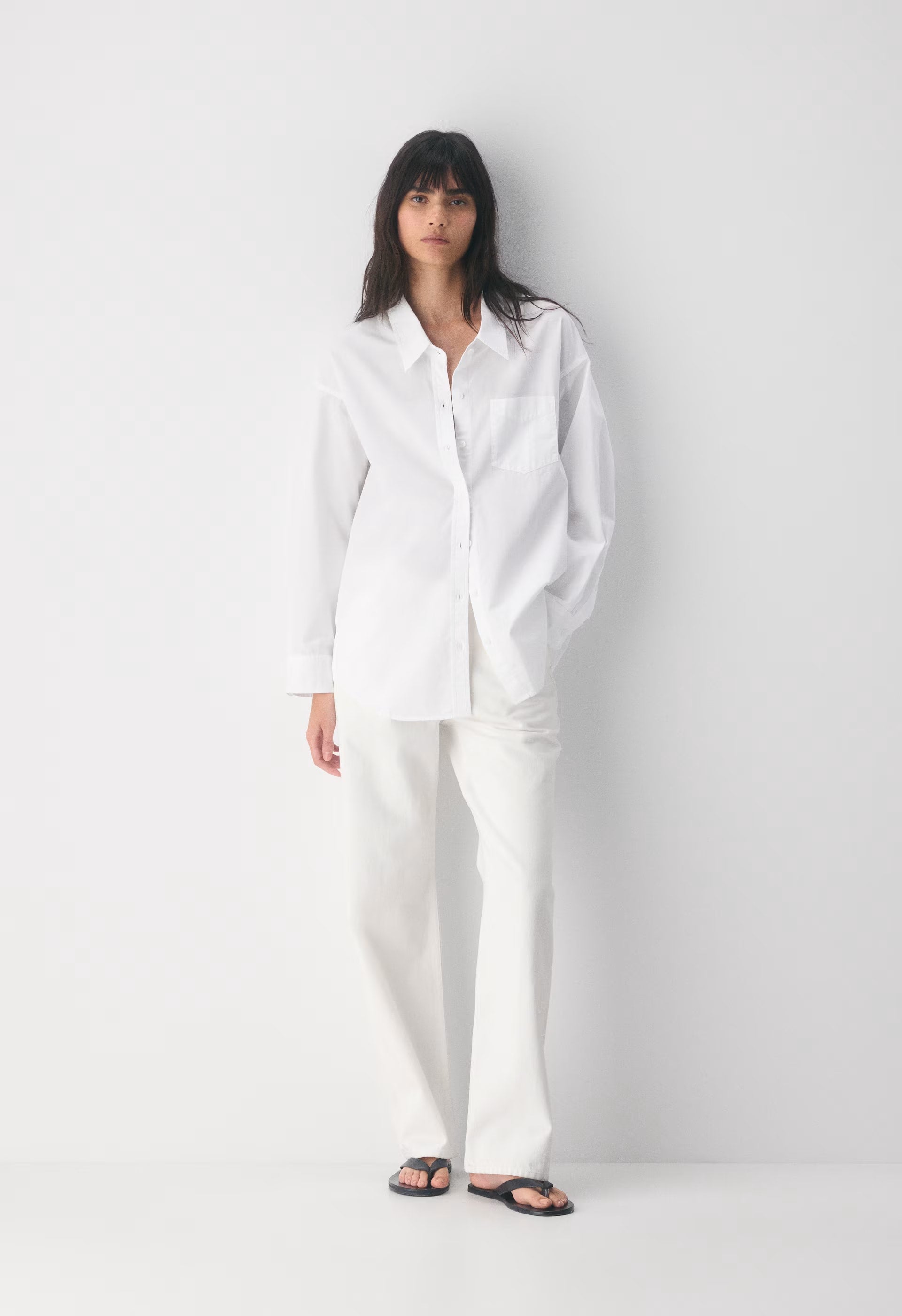 Reminisce Relaxed Poplin Shirt - WNSTN STRPE D BL/B WH