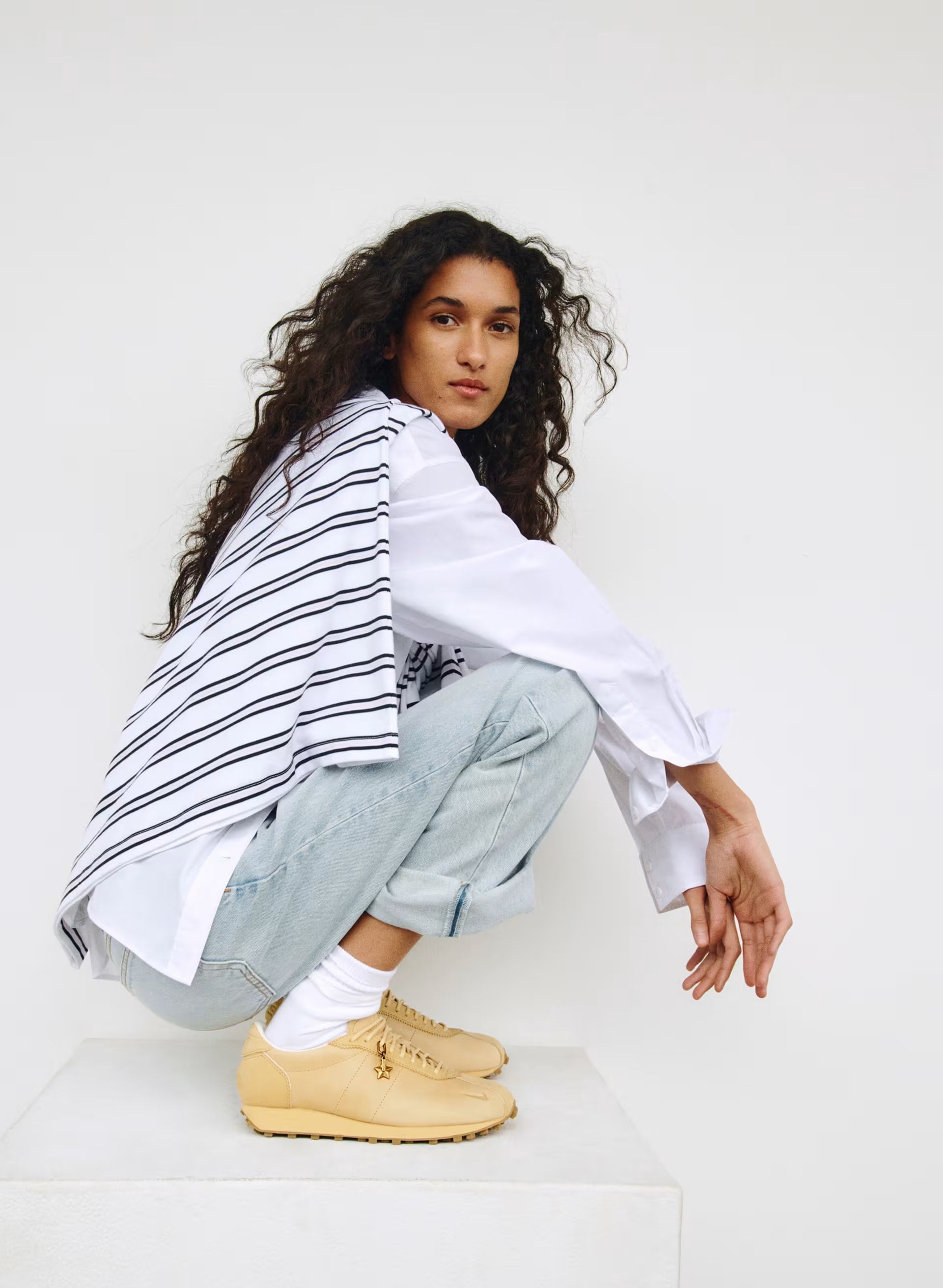 Reminisce Relaxed Poplin Shirt - WNSTN STRPE D BL/B WH