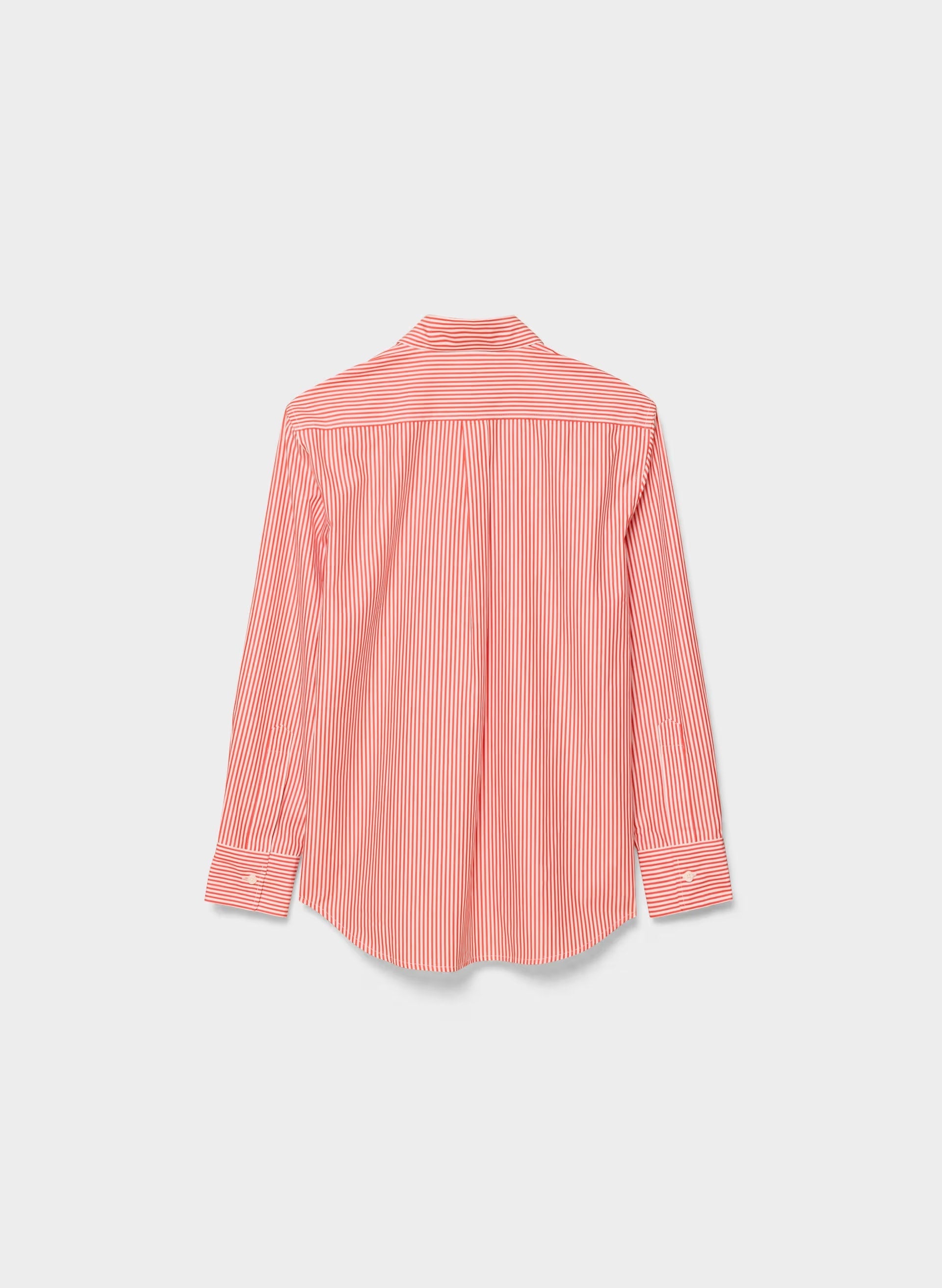 New Essential Relaxed Poplin Shirt - CRMN STRP LT B/PPY RD