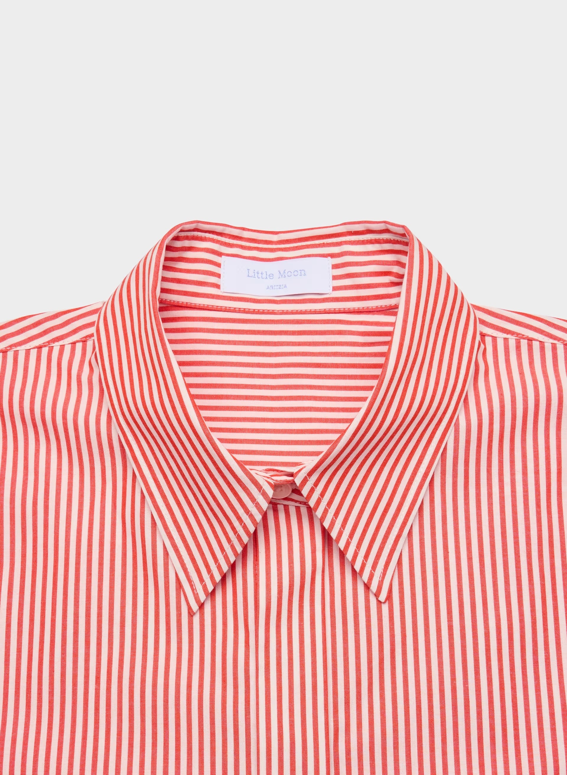 New Essential Relaxed Poplin Shirt - CRMN STRP LT B/PPY RD