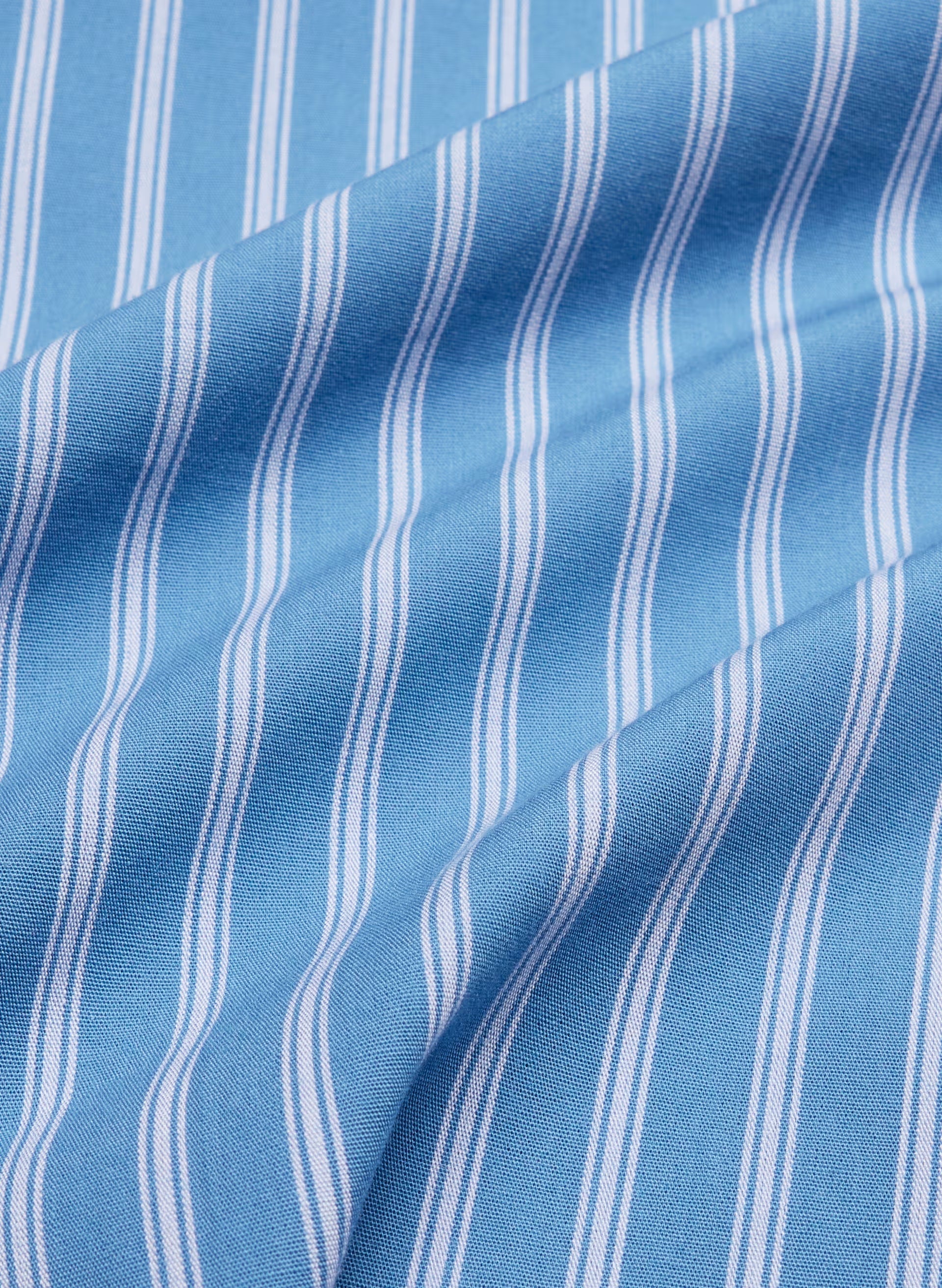 New Essential Relaxed Poplin Shirt - MTLND STRP FR BLU/WHT