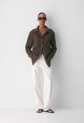 AirPlush Cotton™ Sail Shirt - RICH MOCHA BROWN