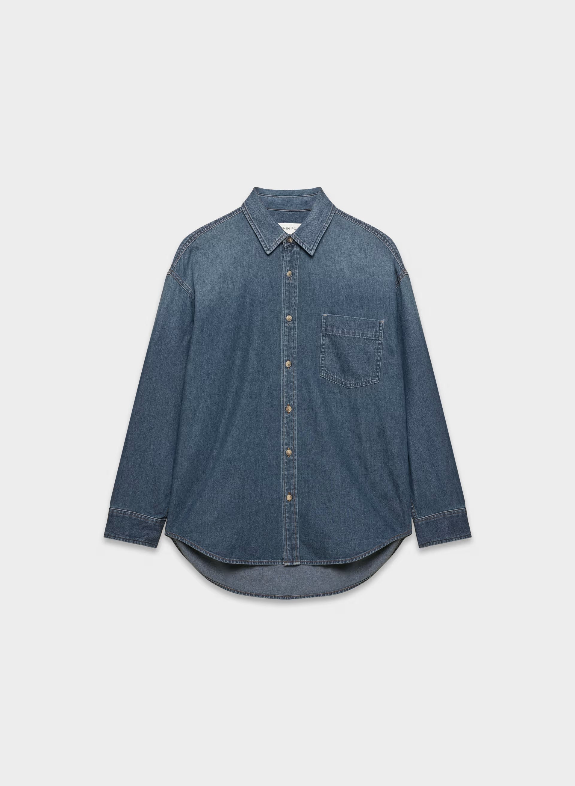 Denim Forum The '80s Comfy Denim Shirt - BE ABOUT DARK BLEU