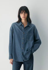 Denim Forum The '80s Comfy Denim Shirt - BE ABOUT DARK BLEU