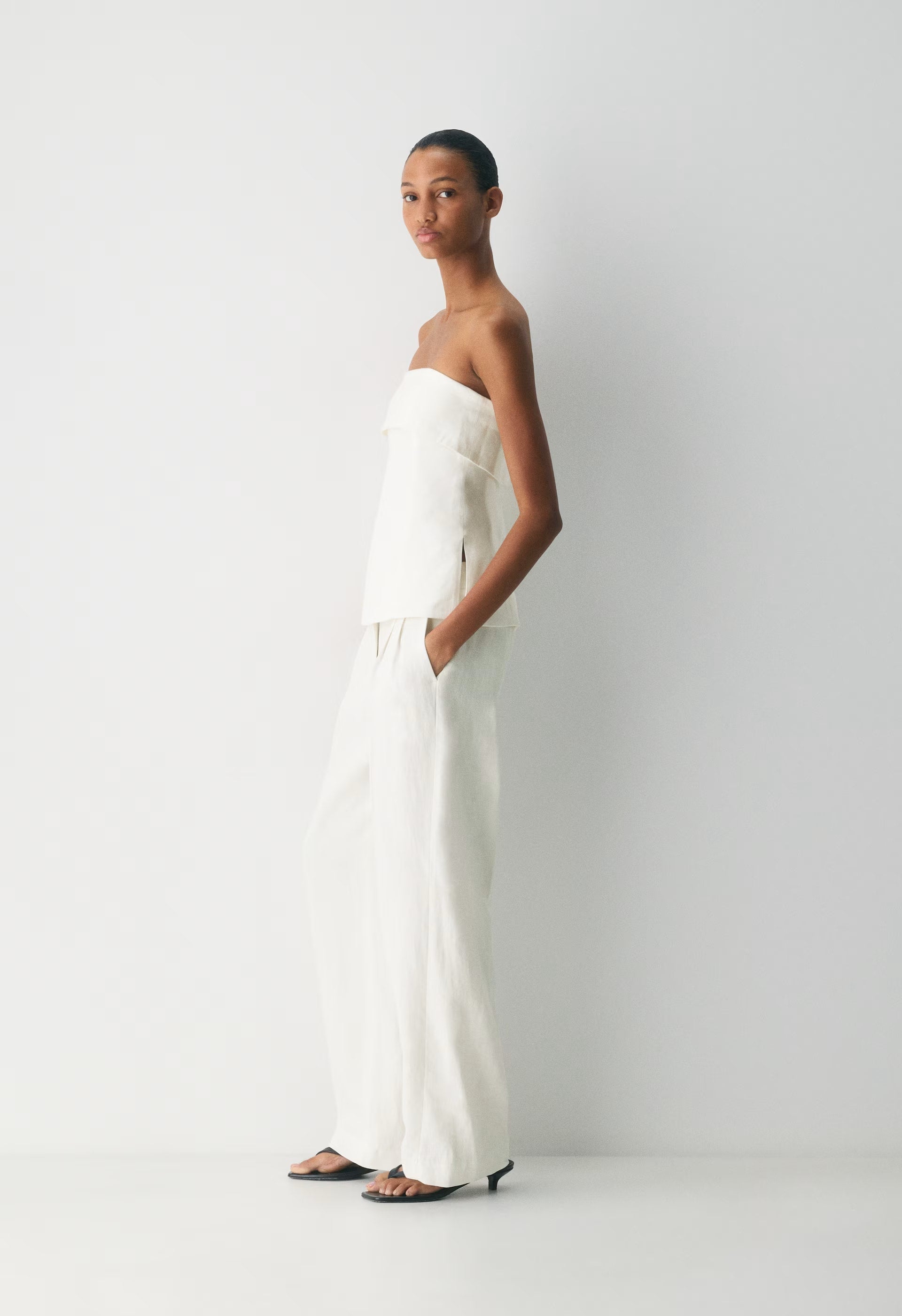 Element Linen Tube Top - LIGHT BIRCH