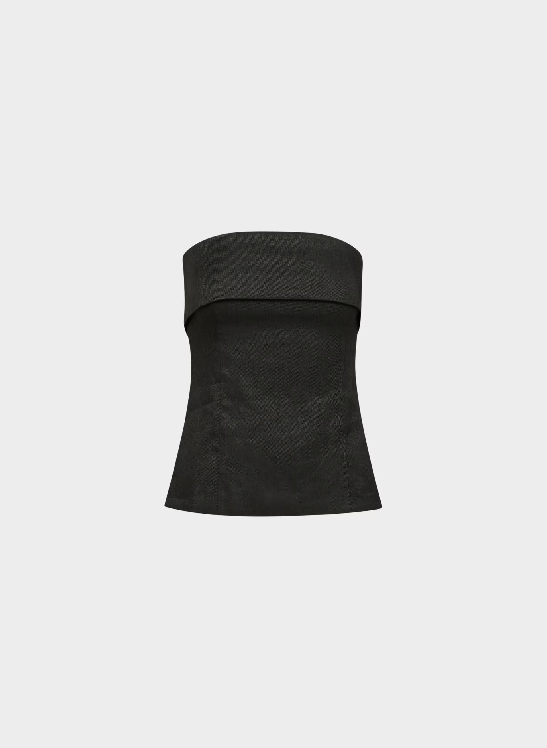 Element Linen Tube Top - BLACK