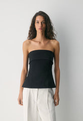Element Linen Tube Top - BLACK
