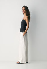 Element Linen Tube Top - BLACK