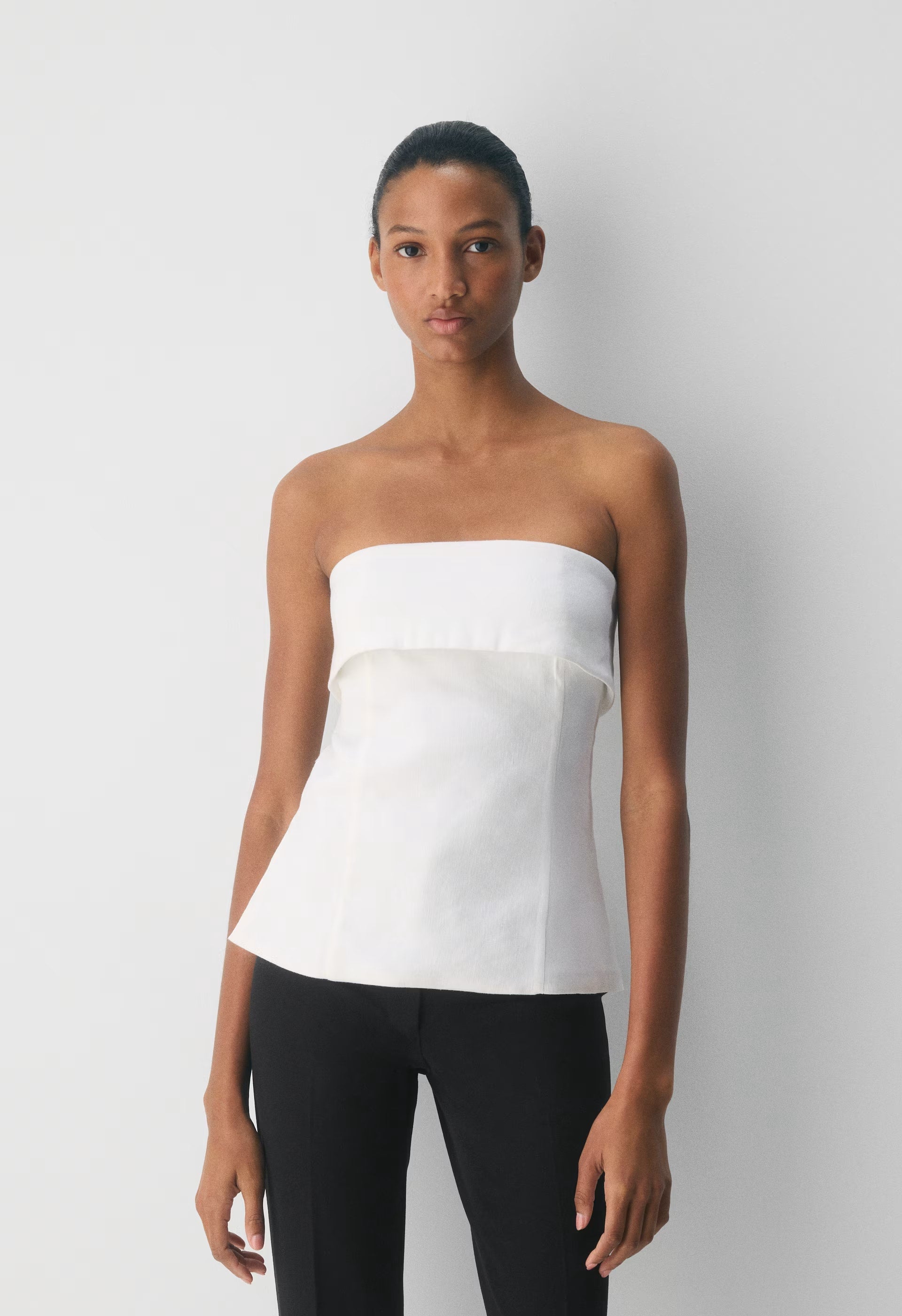 Element Linen Tube Top - WHITE