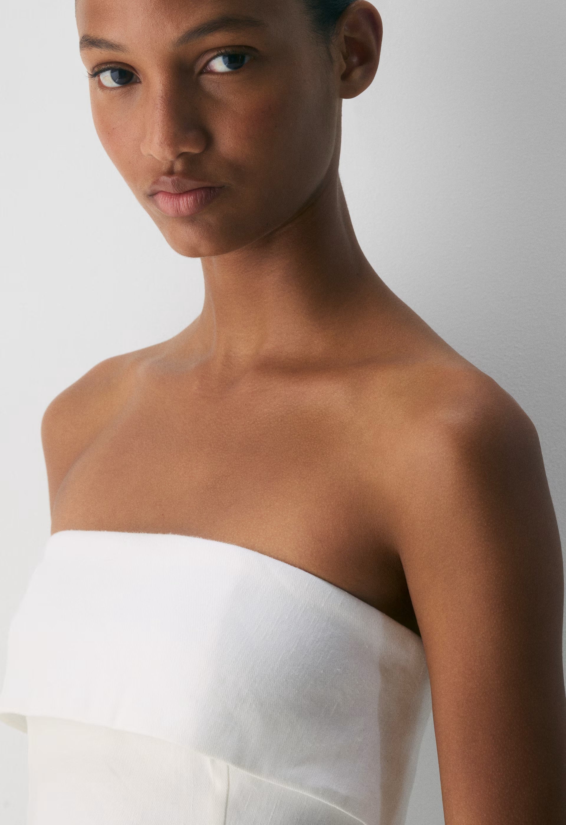 Element Linen Tube Top - WHITE