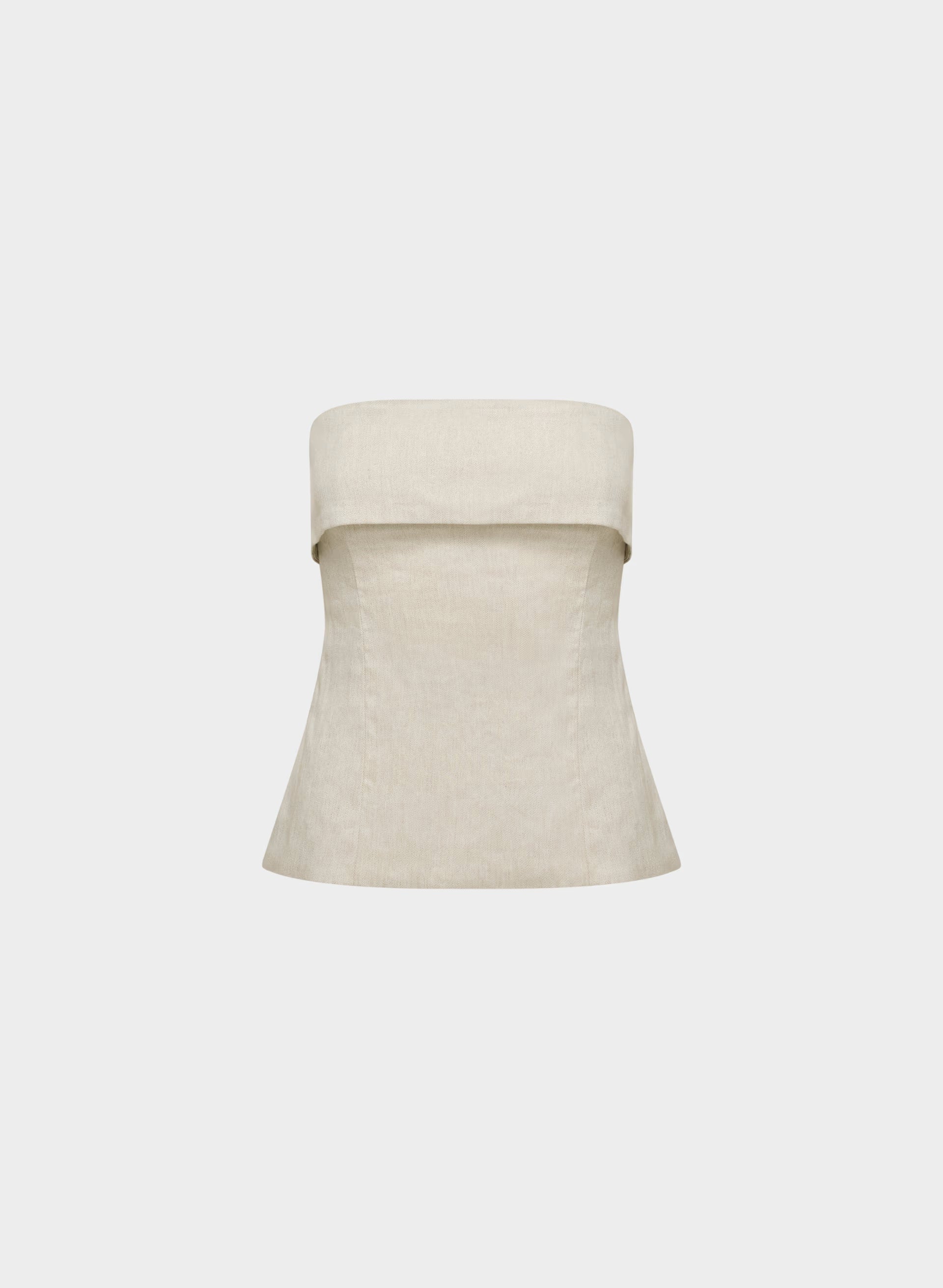 Element Linen Tube Top - UNDYED DARK ECRU