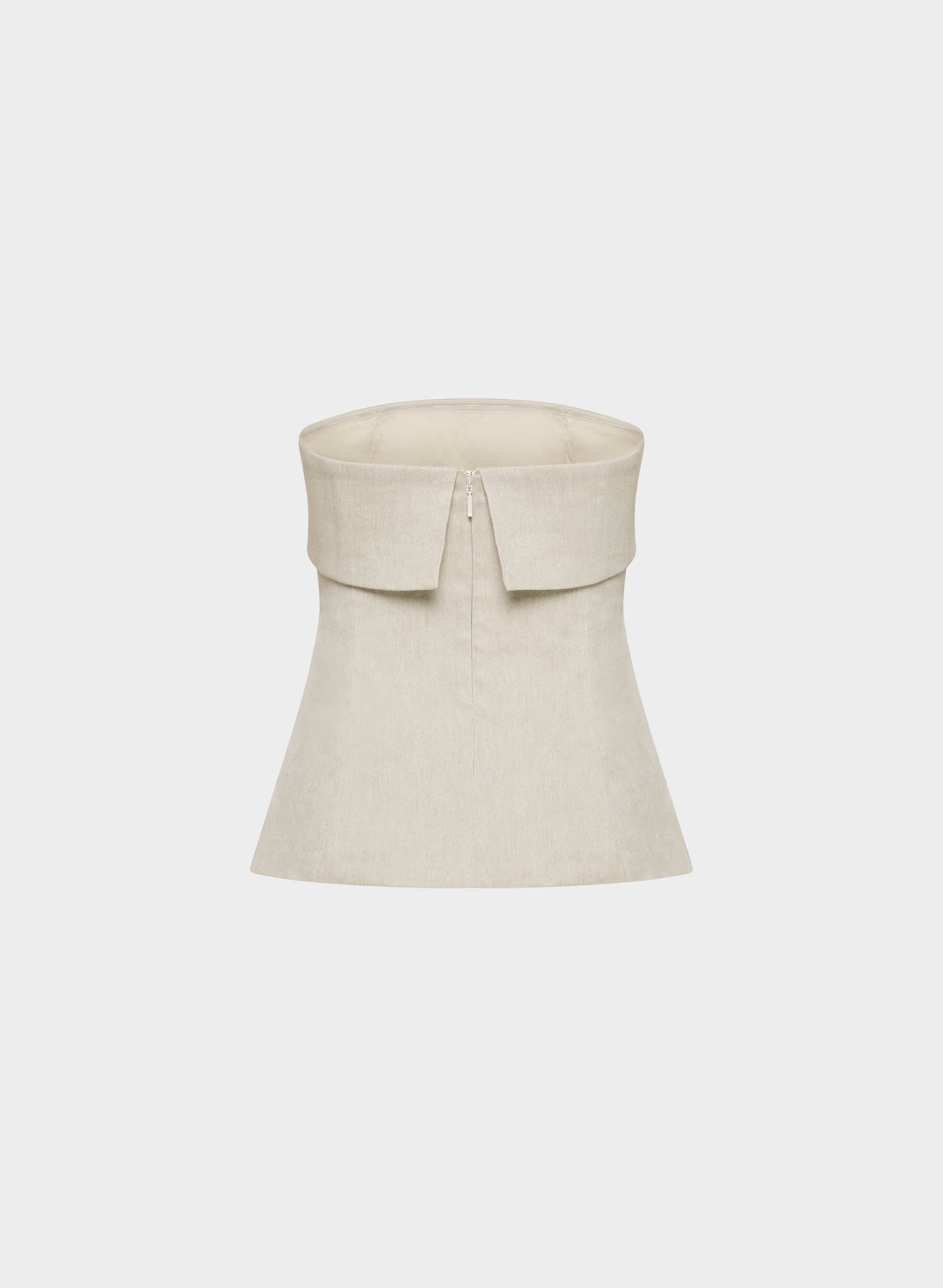 Element Linen Tube Top - UNDYED DARK ECRU