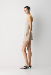 Element Linen Tube Top - UNDYED DARK ECRU