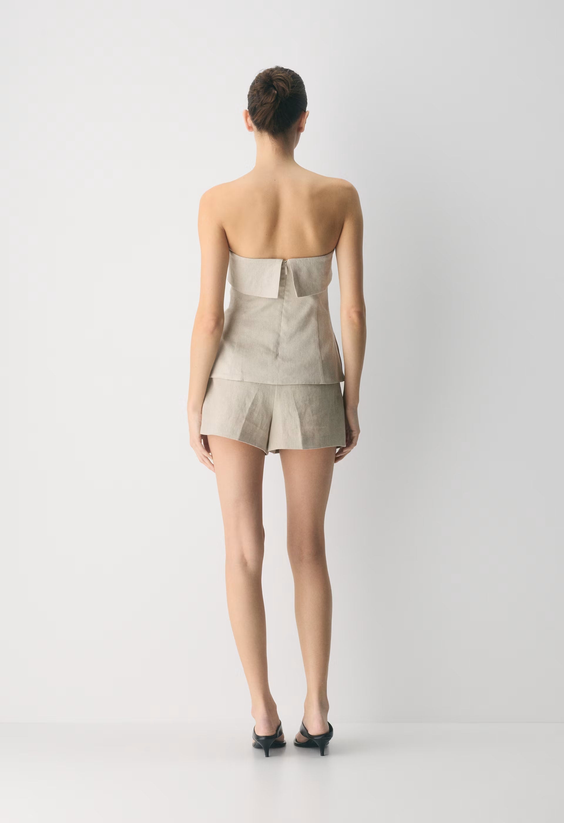 Element Linen Tube Top - UNDYED DARK ECRU