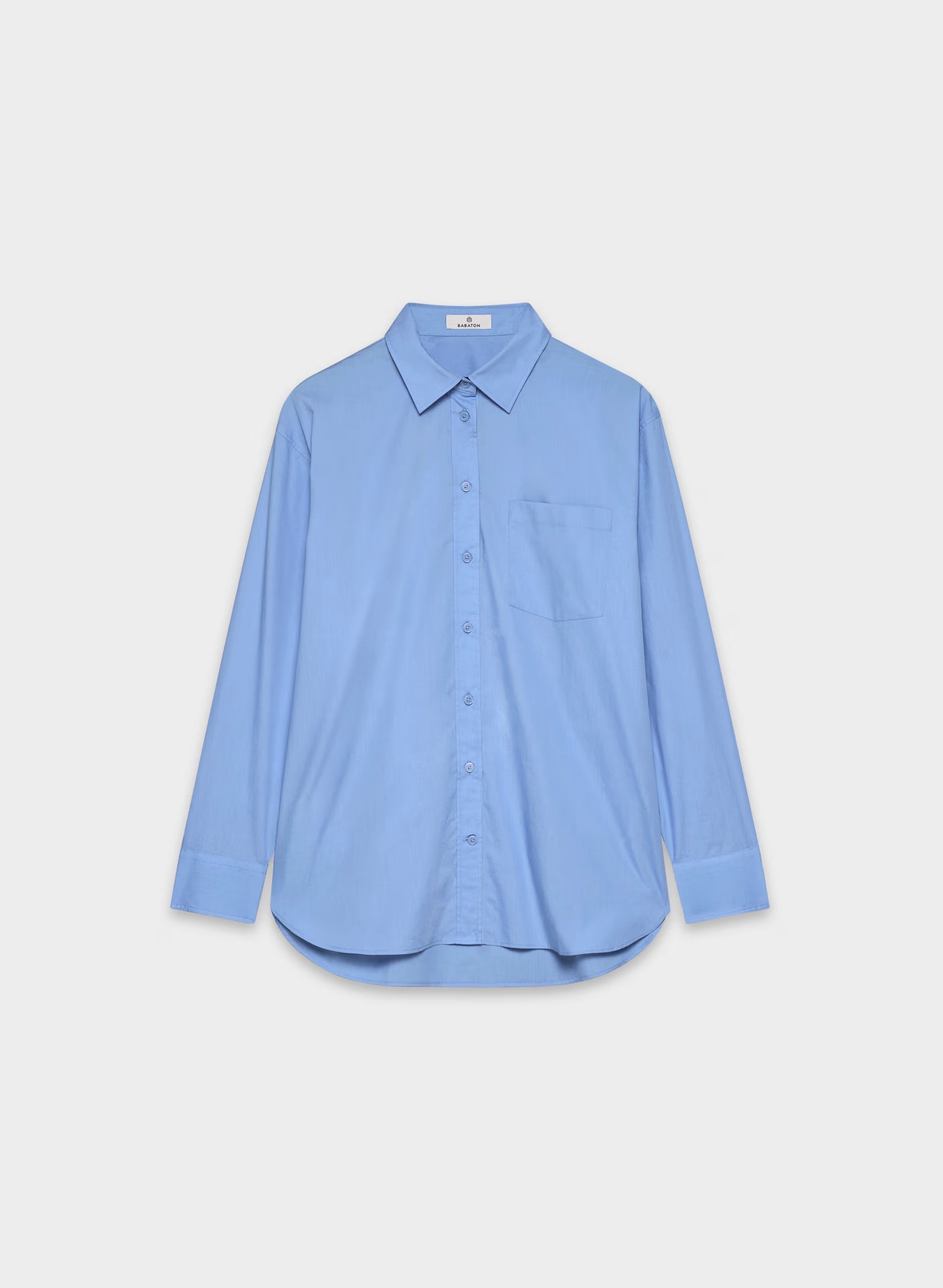 Outro Oversized Poplin Shirt - CORNELIA BLUE