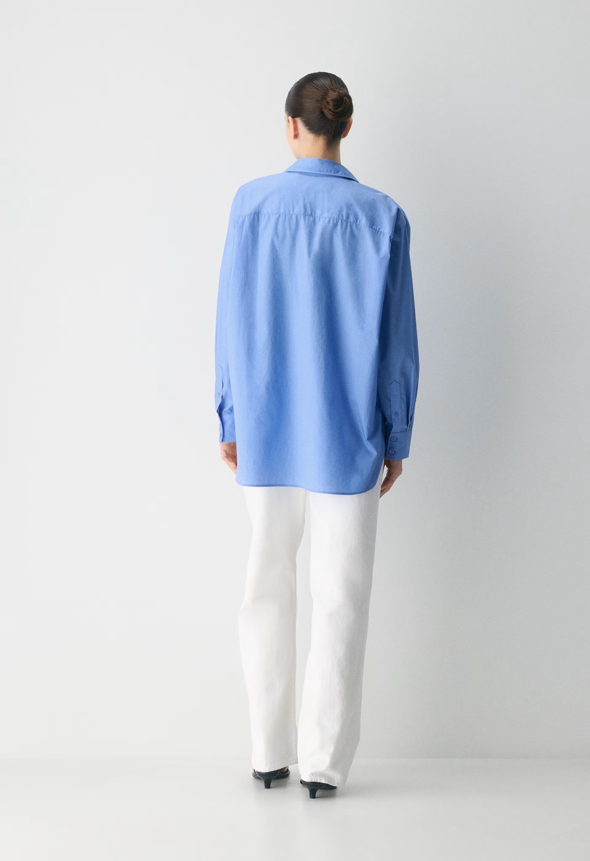 Outro Oversized Poplin Shirt - CORNELIA BLUE