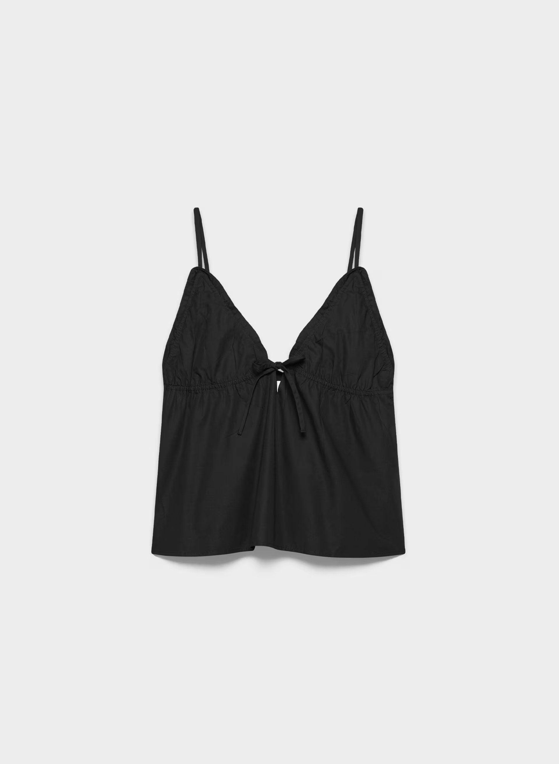 Caviar Poplin Camisole - BLACK