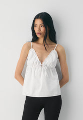 Caviar Poplin Camisole - BRIGHT WHITE