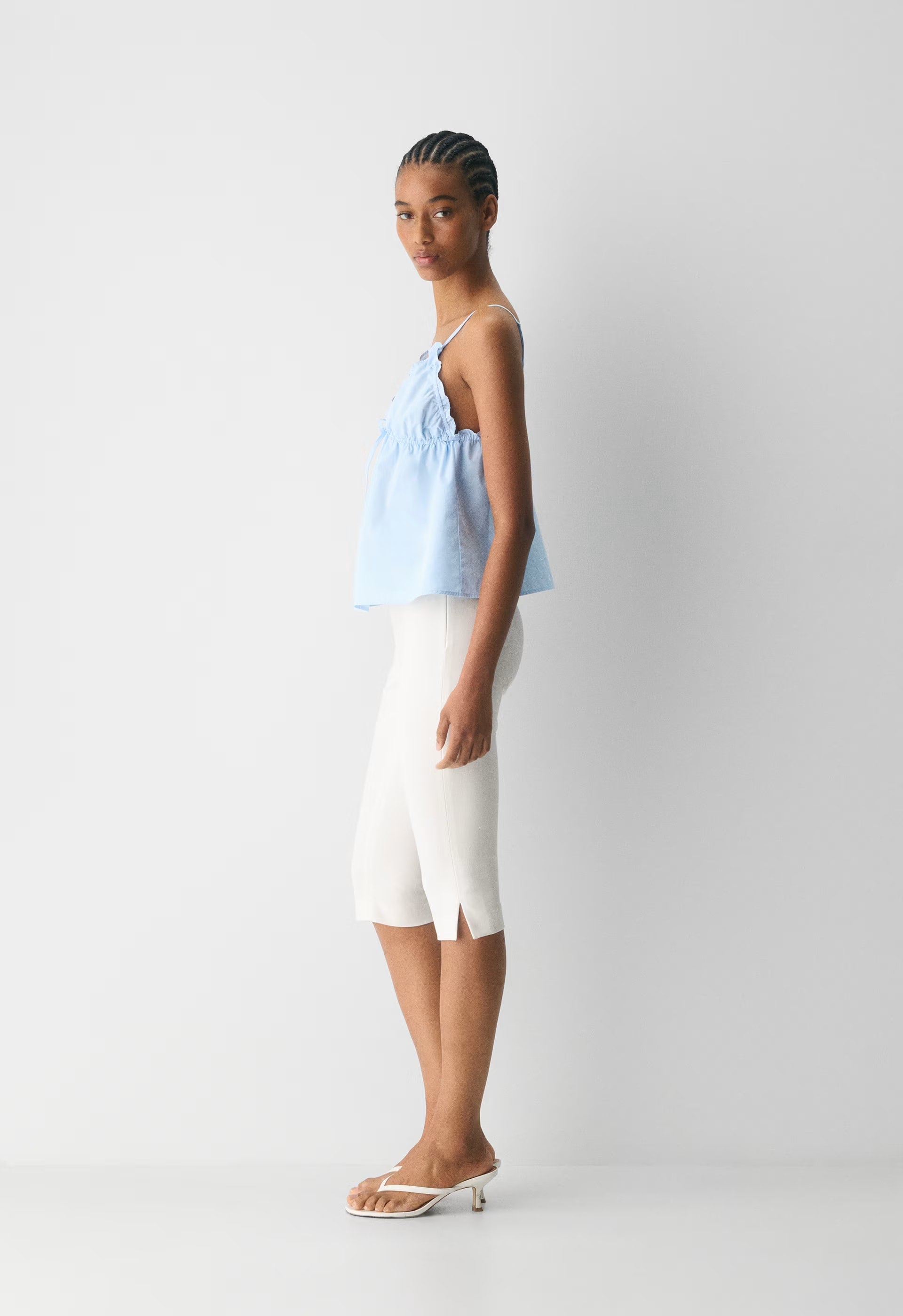 Caviar Poplin Camisole - VILLA BLUE