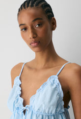 Caviar Poplin Camisole - VILLA BLUE