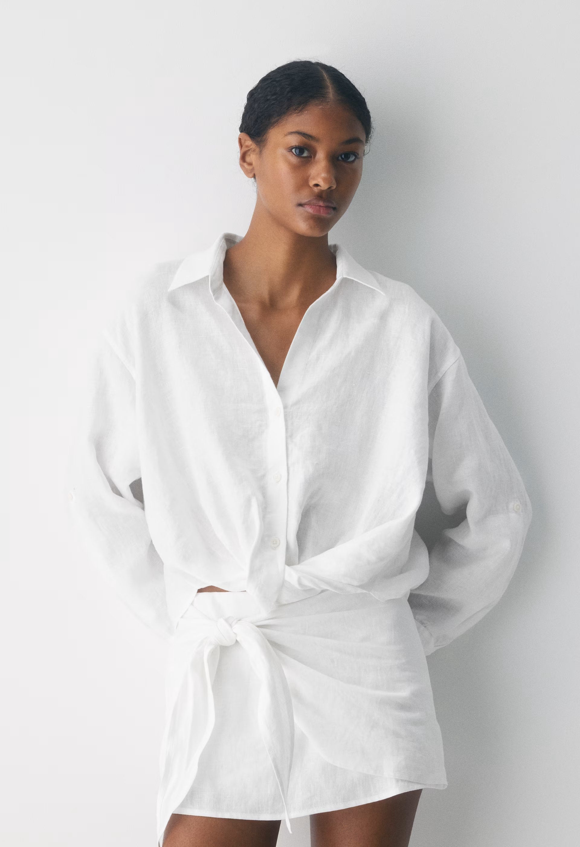 Portofino Linen Shirt - WHITE