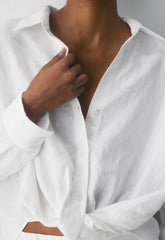Portofino Linen Shirt - WHITE