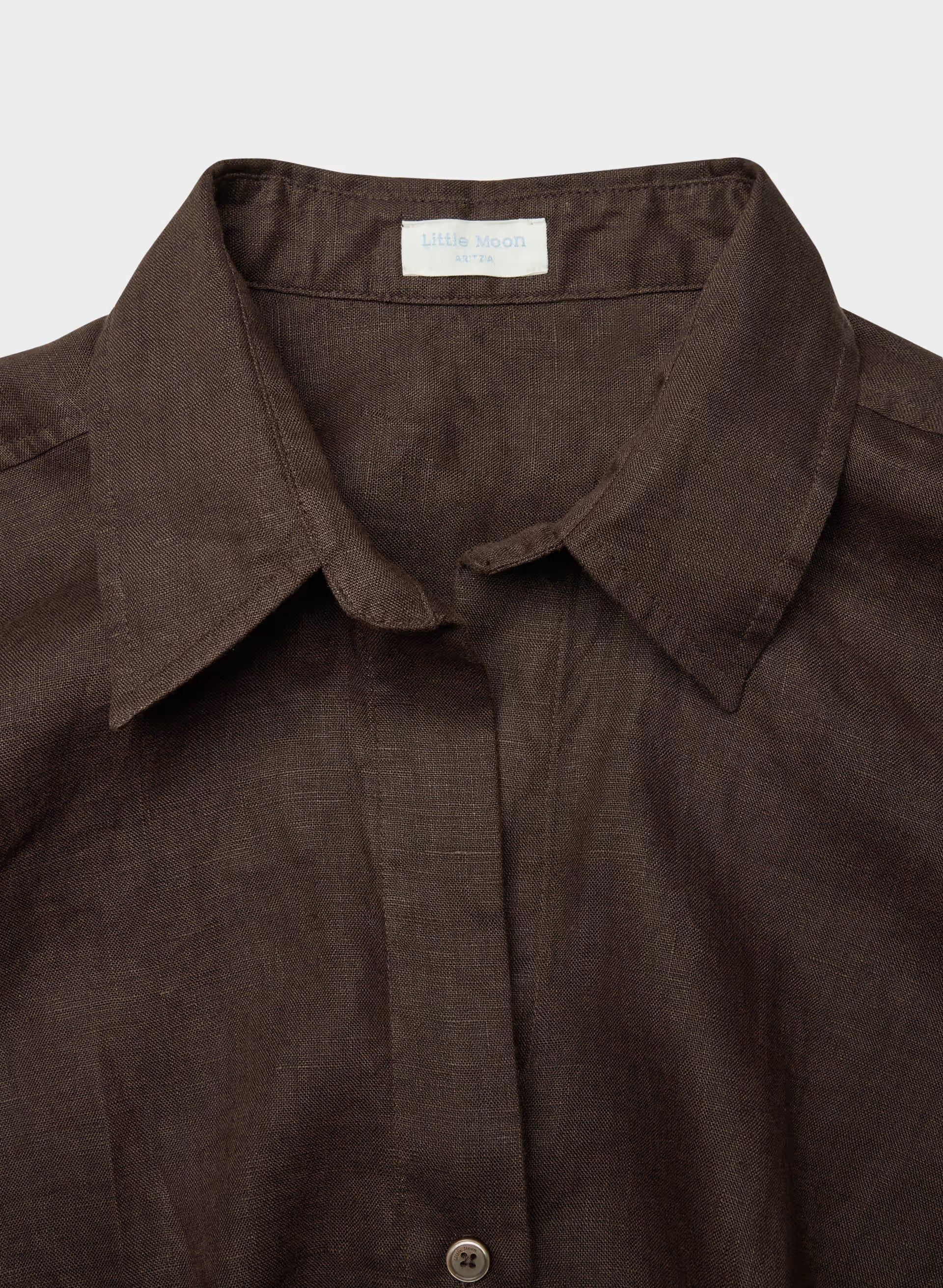 Portofino Linen Shirt - RICH MOCHA BROWN