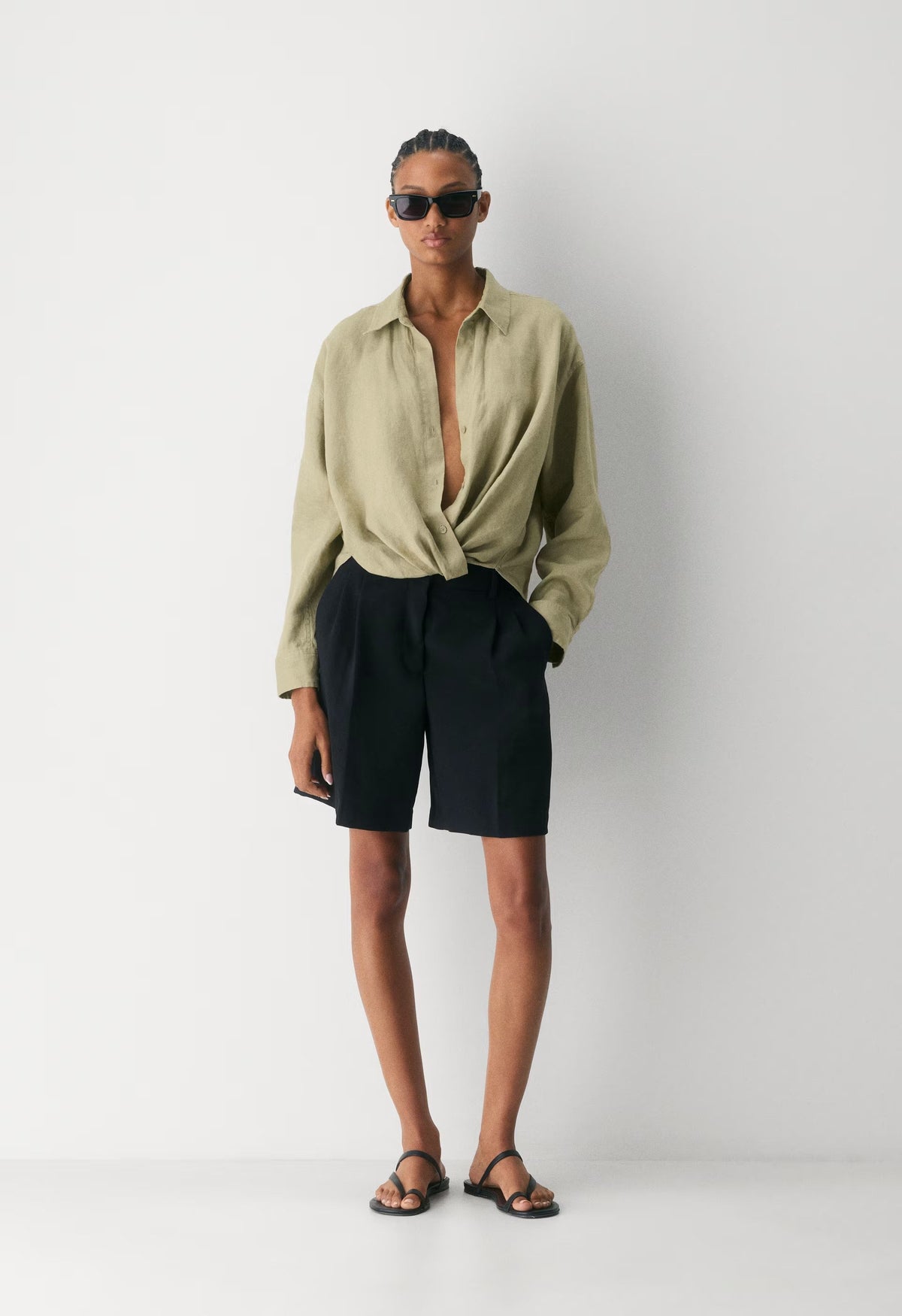 Portofino Linen Shirt - MARTINI OLIVE