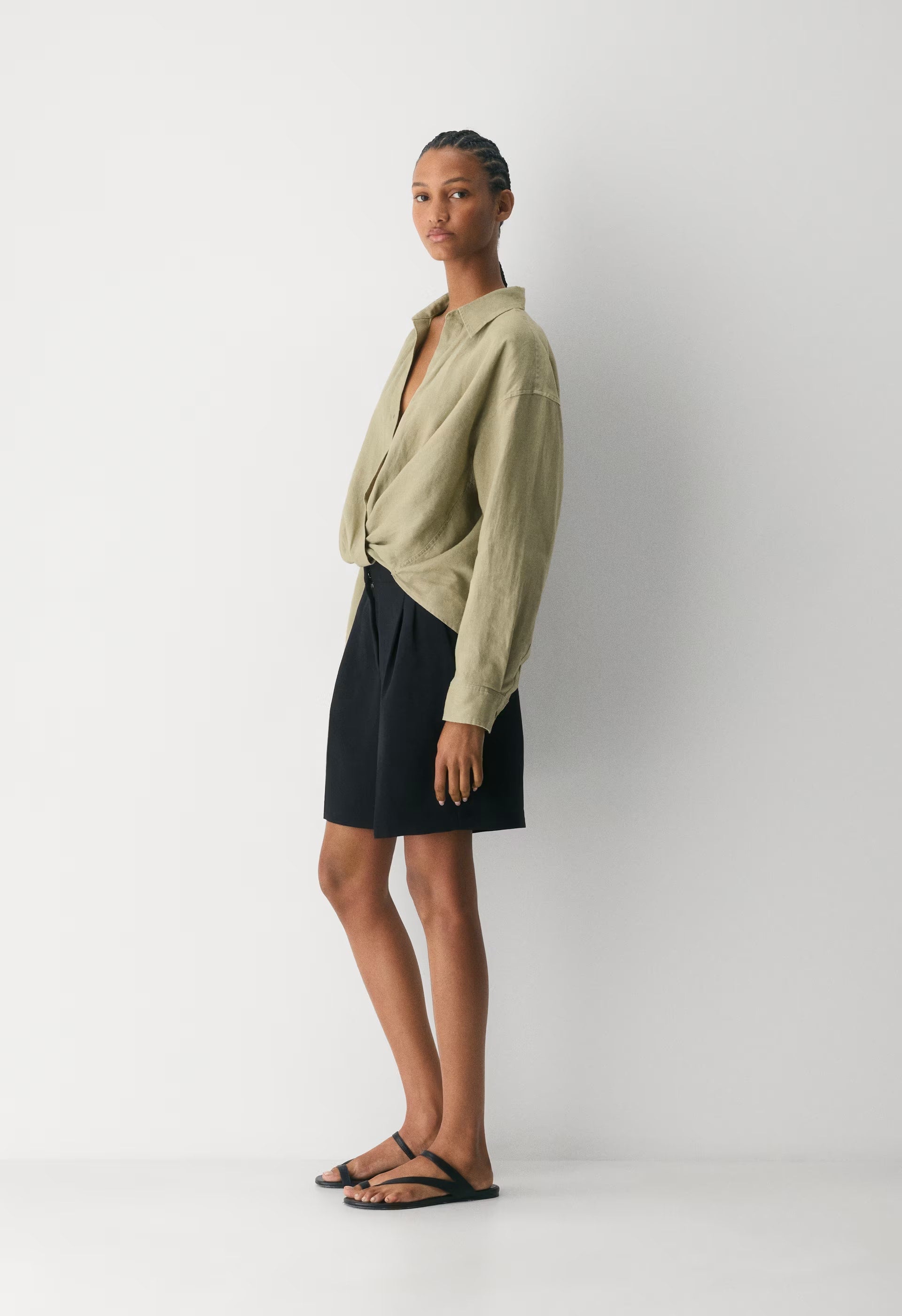 Portofino Linen Shirt - MARTINI OLIVE