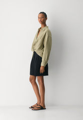 Portofino Linen Shirt - MARTINI OLIVE