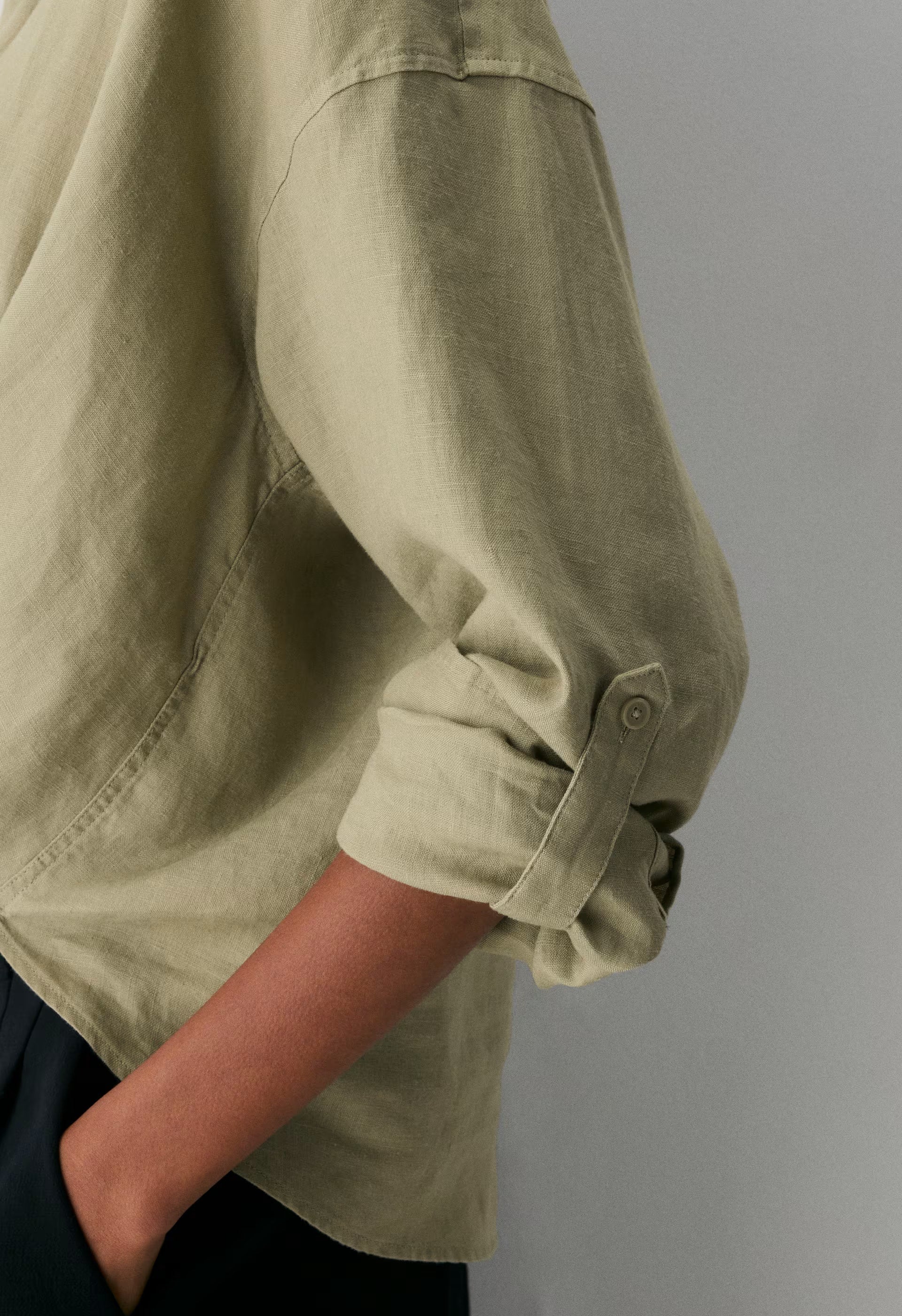 Portofino Linen Shirt - MARTINI OLIVE