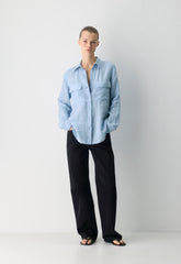 Utility Linen Shirt - MITCHELL ST CNFWR B/W
