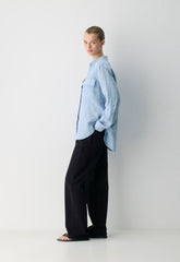 Utility Linen Shirt - MITCHELL ST CNFWR B/W