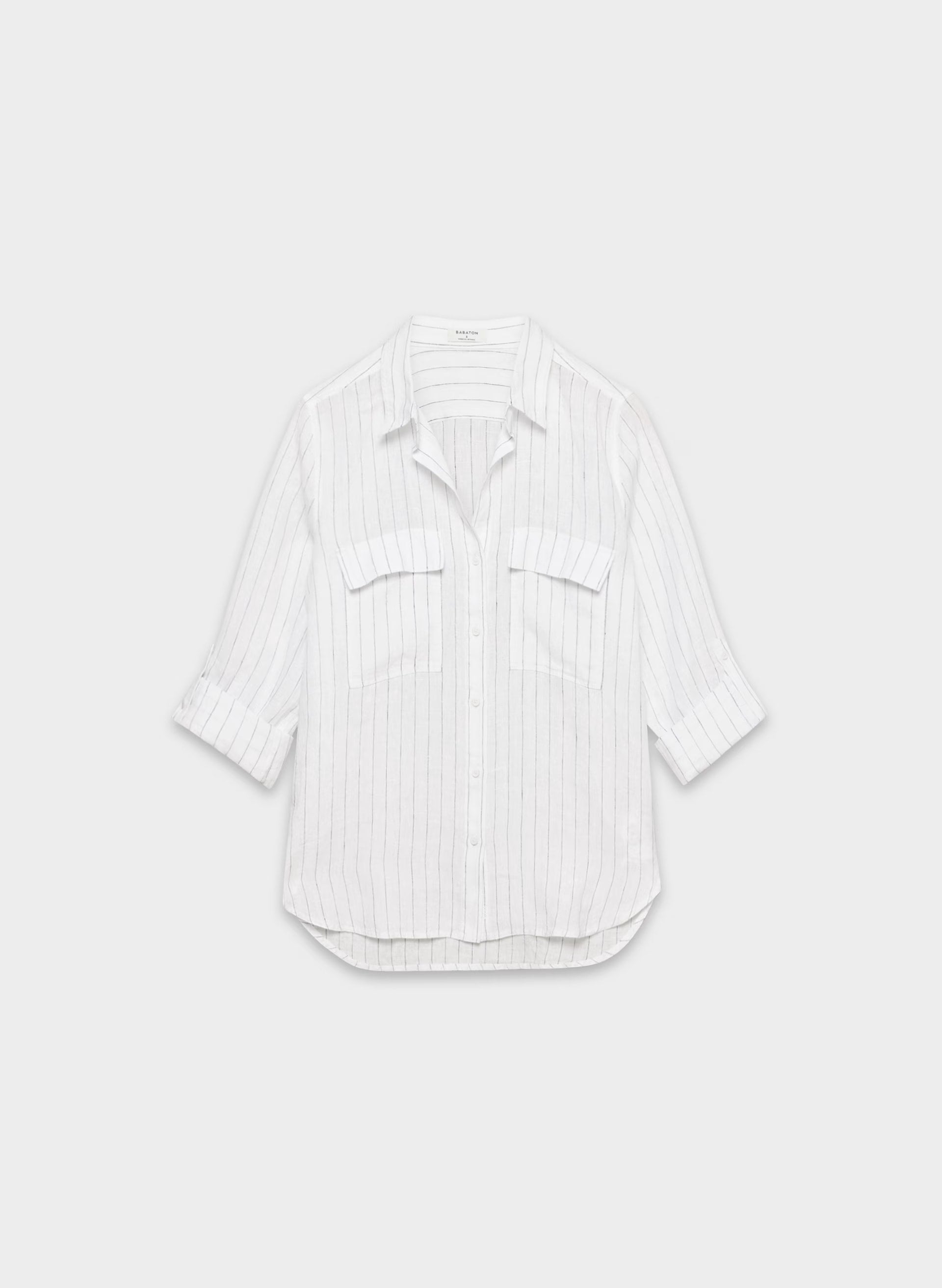 Utility Linen Shirt - HNDSN STRP WT/ADMIRAL