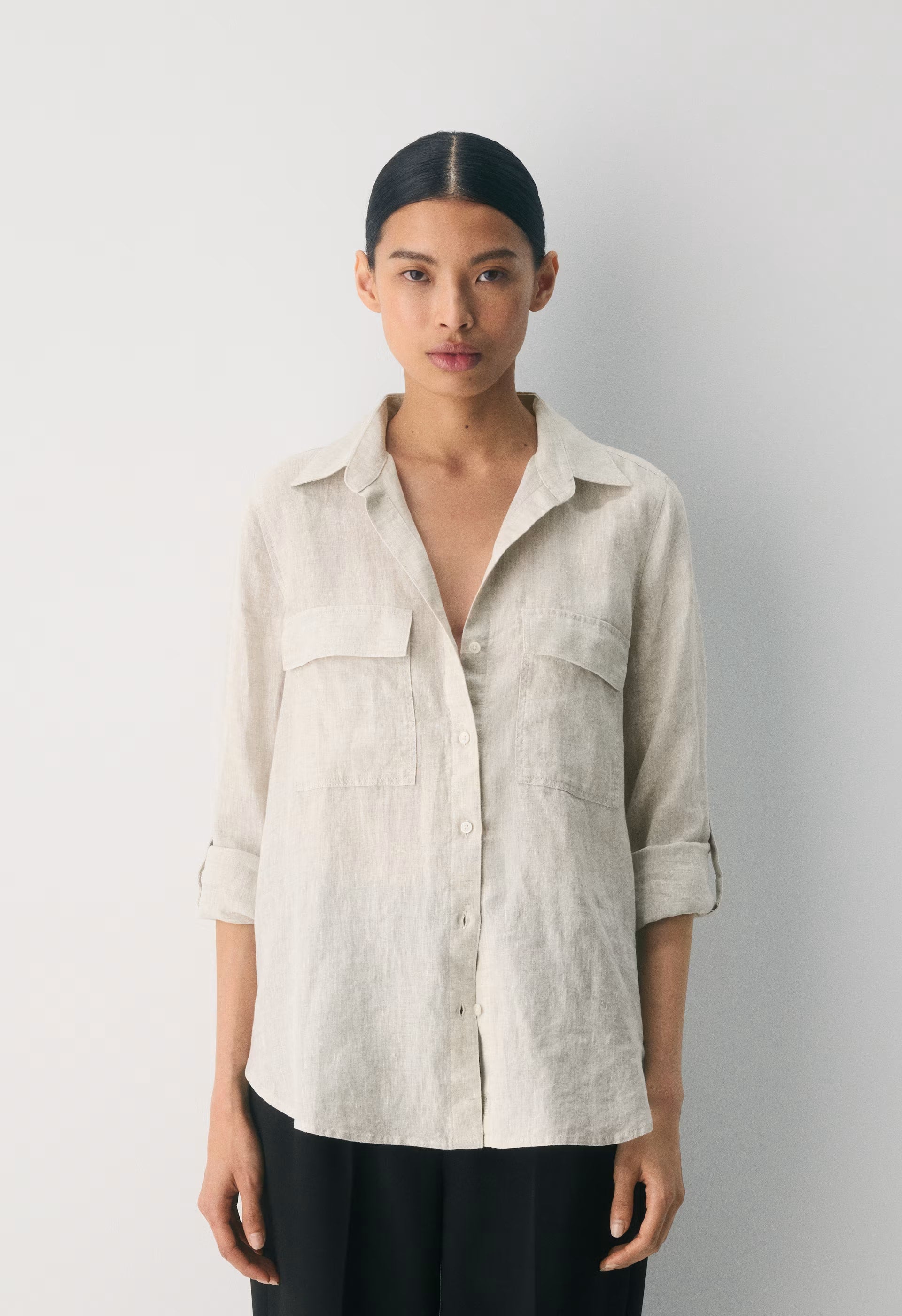 Utility Linen Shirt - UNDYED ECRU