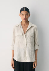 Utility Linen Shirt - UNDYED ECRU