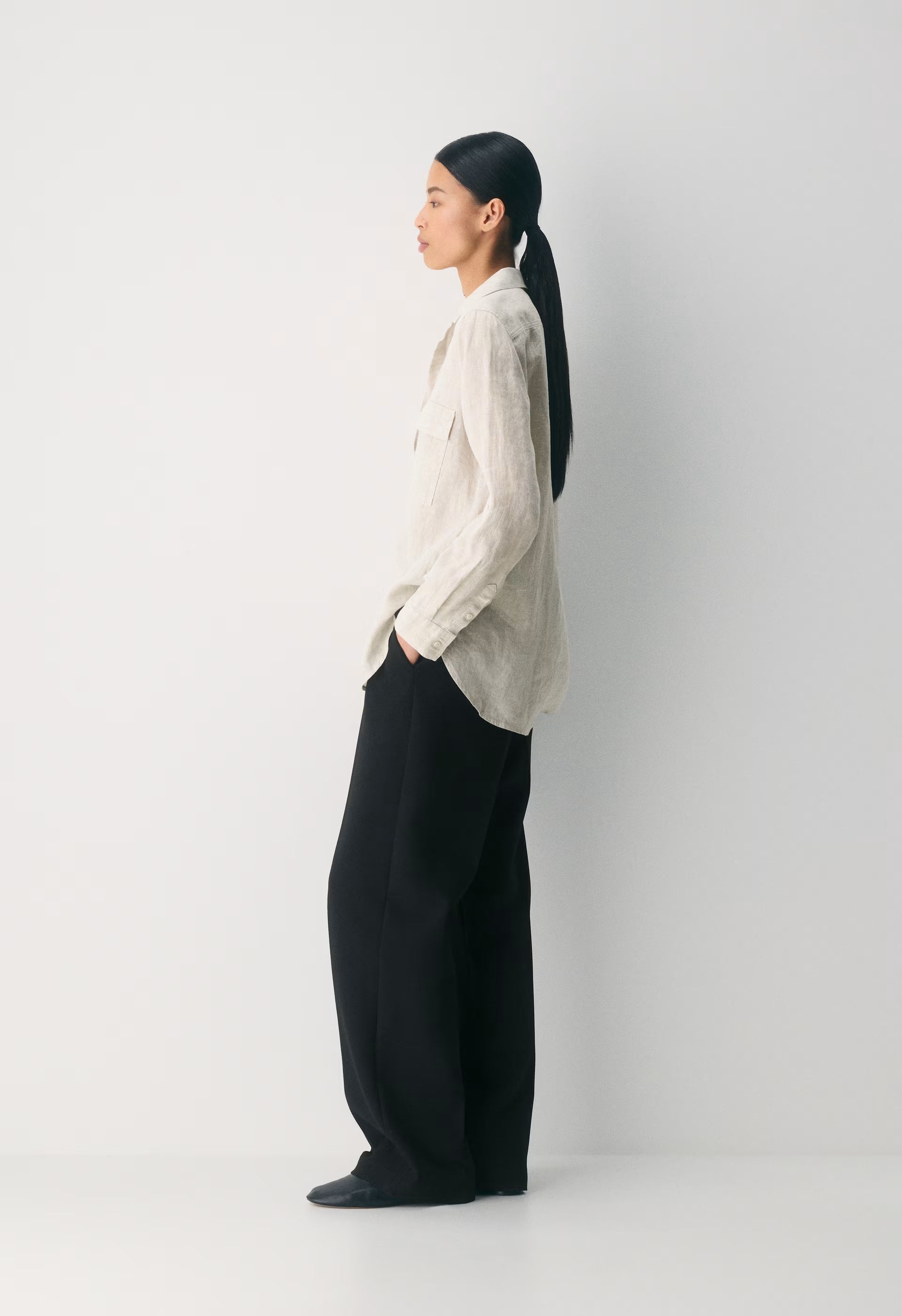 Utility Linen Shirt - UNDYED ECRU