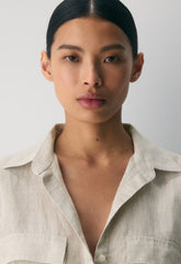 Utility Linen Shirt - UNDYED ECRU
