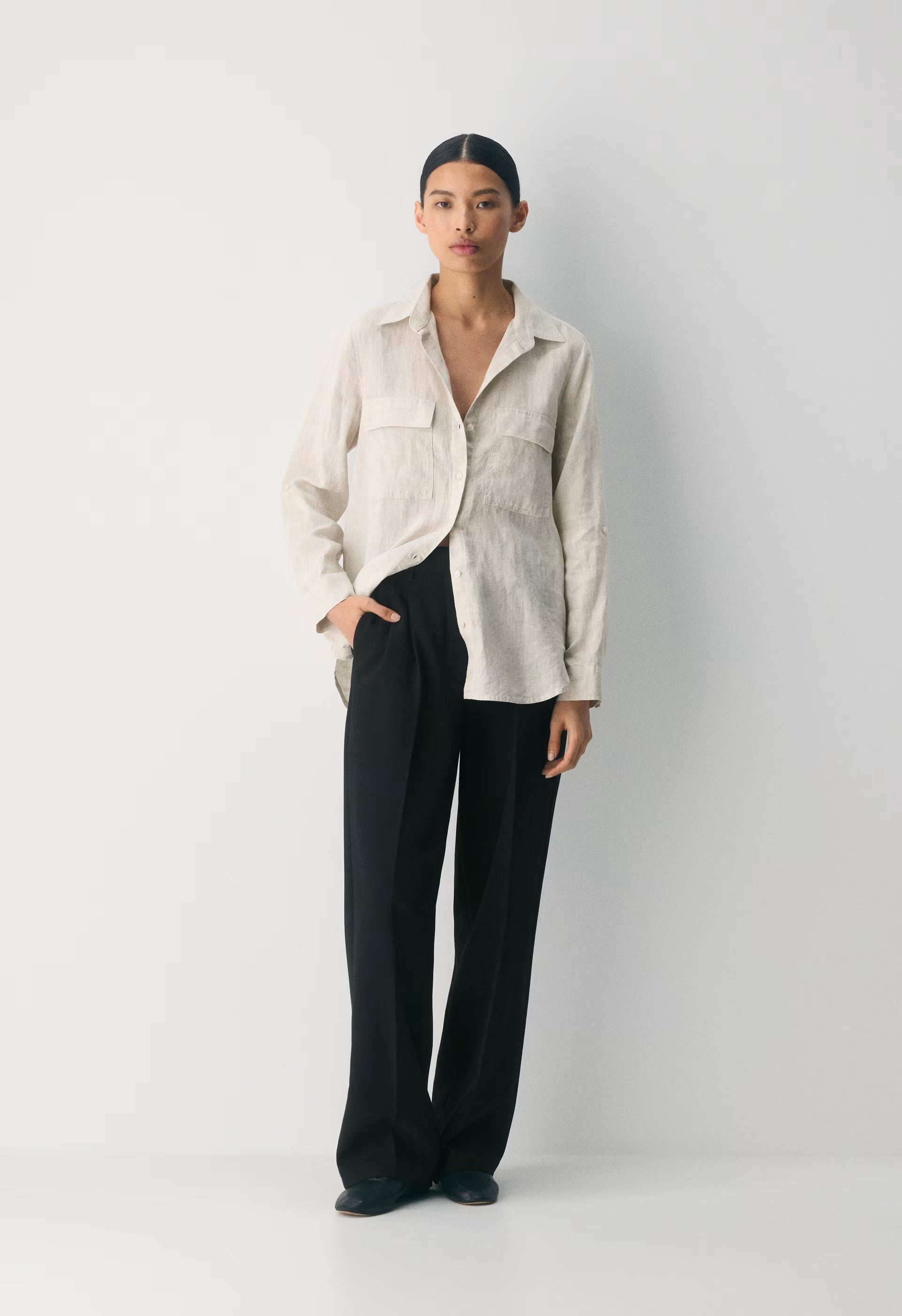 Utility Linen Shirt - UNDYED ECRU