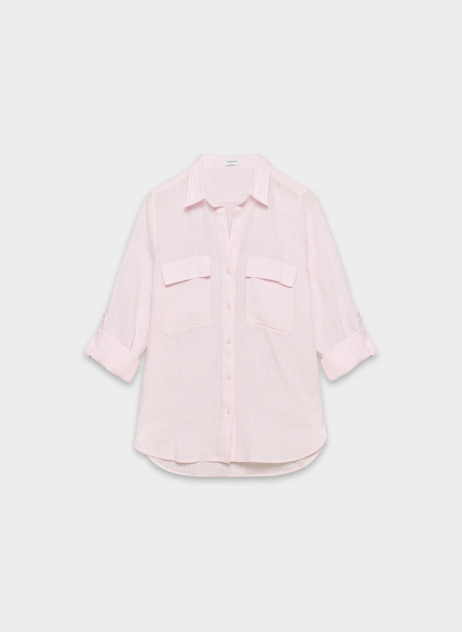 Utility Linen Shirt - MTCHLL STRP V PK/BRWH