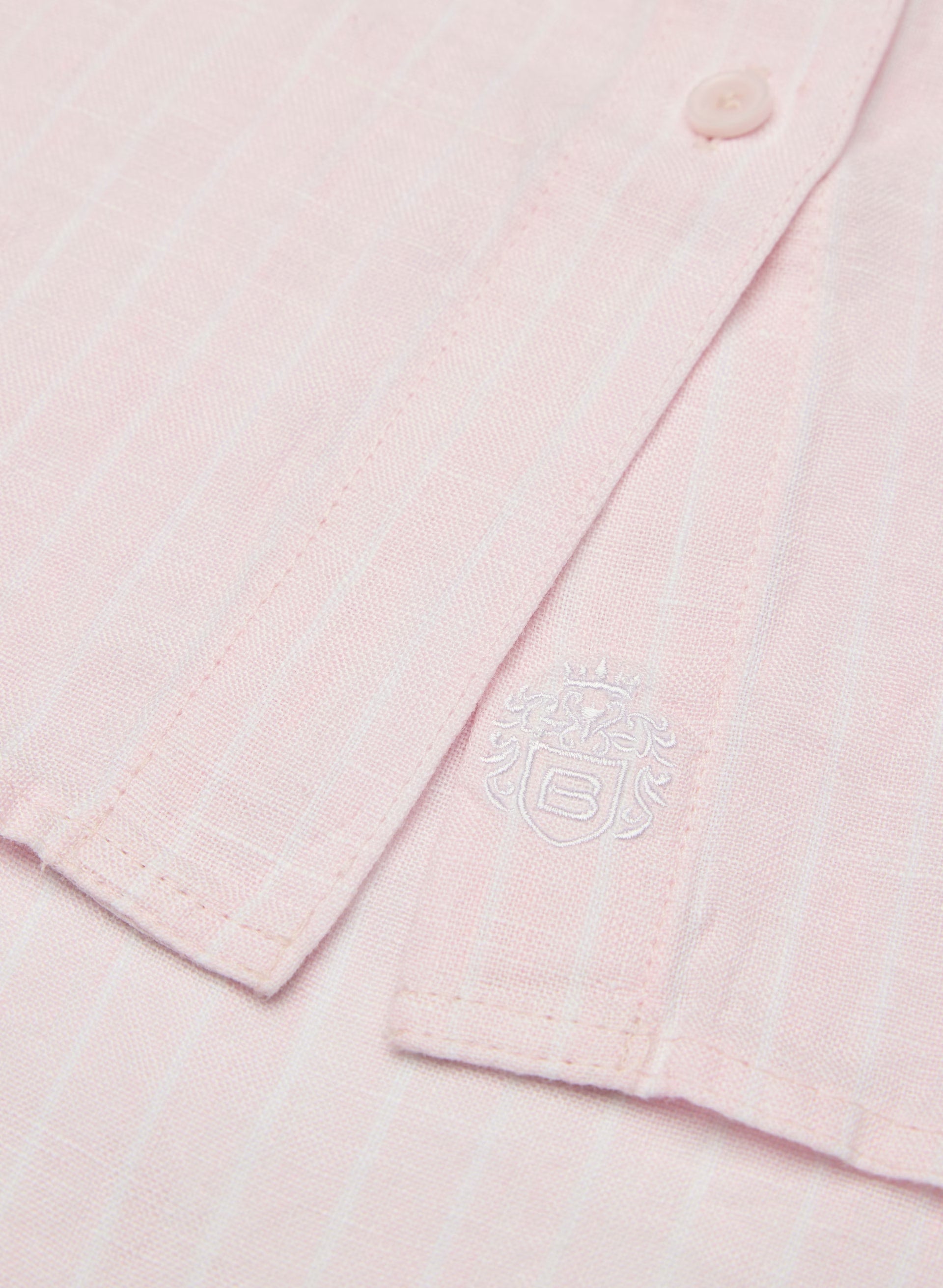 Utility Linen Shirt - MTCHLL STRP V PK/BRWH