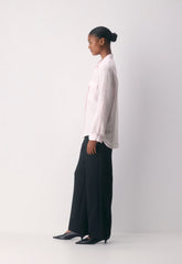 Utility Linen Shirt - MTCHLL STRP V PK/BRWH