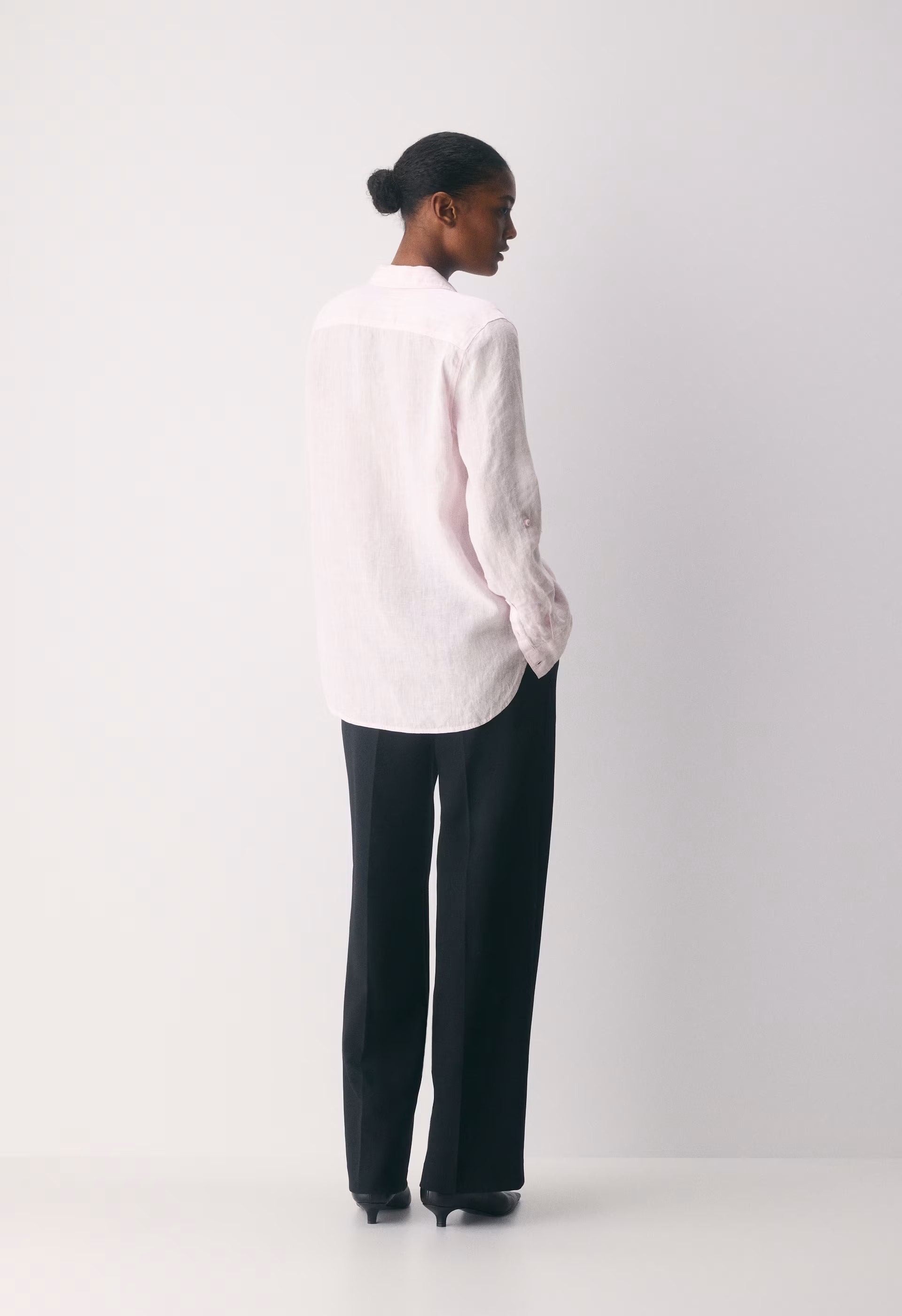 Utility Linen Shirt - MTCHLL STRP V PK/BRWH