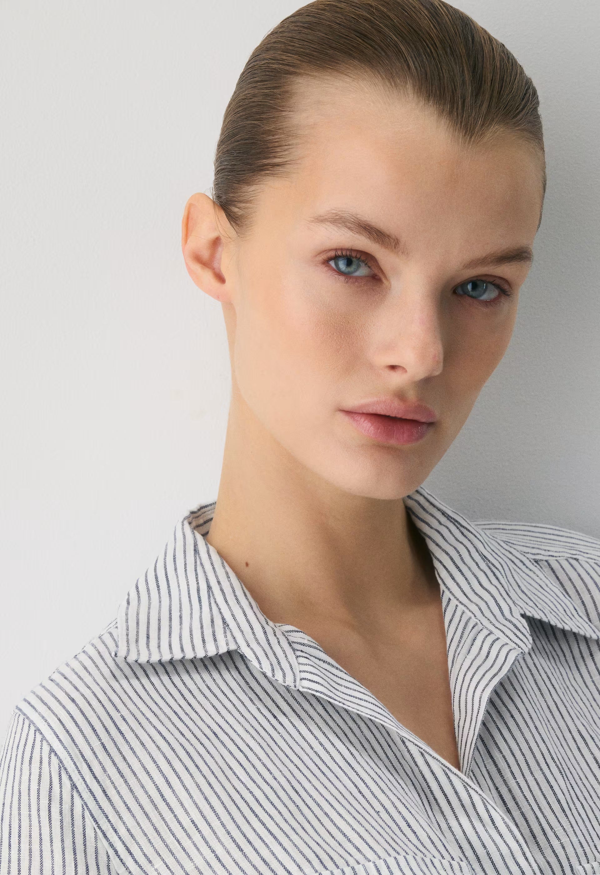 Utility Linen Shirt - MILN STRIPE W/HRBR NV