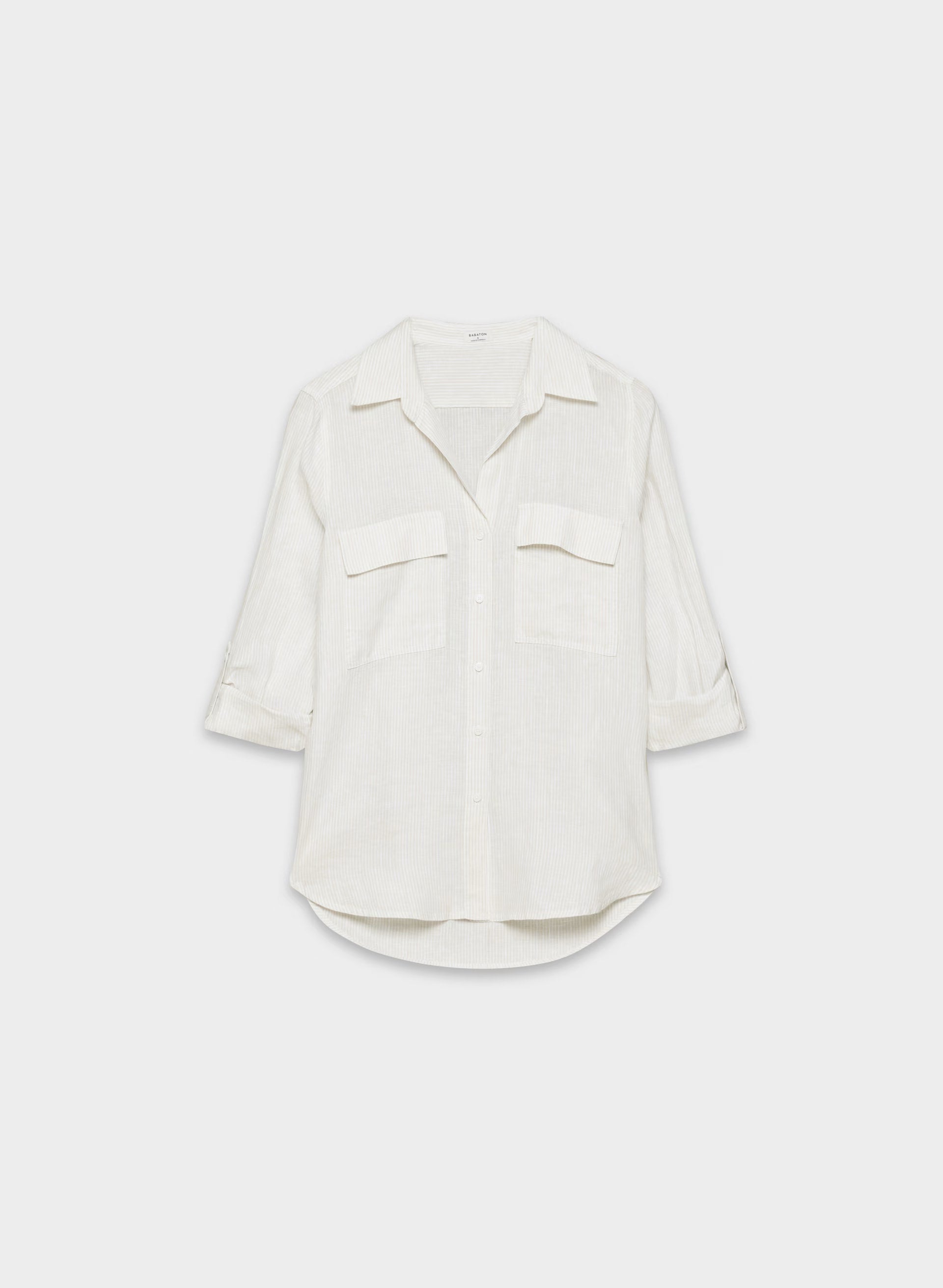 Utility Linen Shirt - WLN STP WHT/NTRL ECR