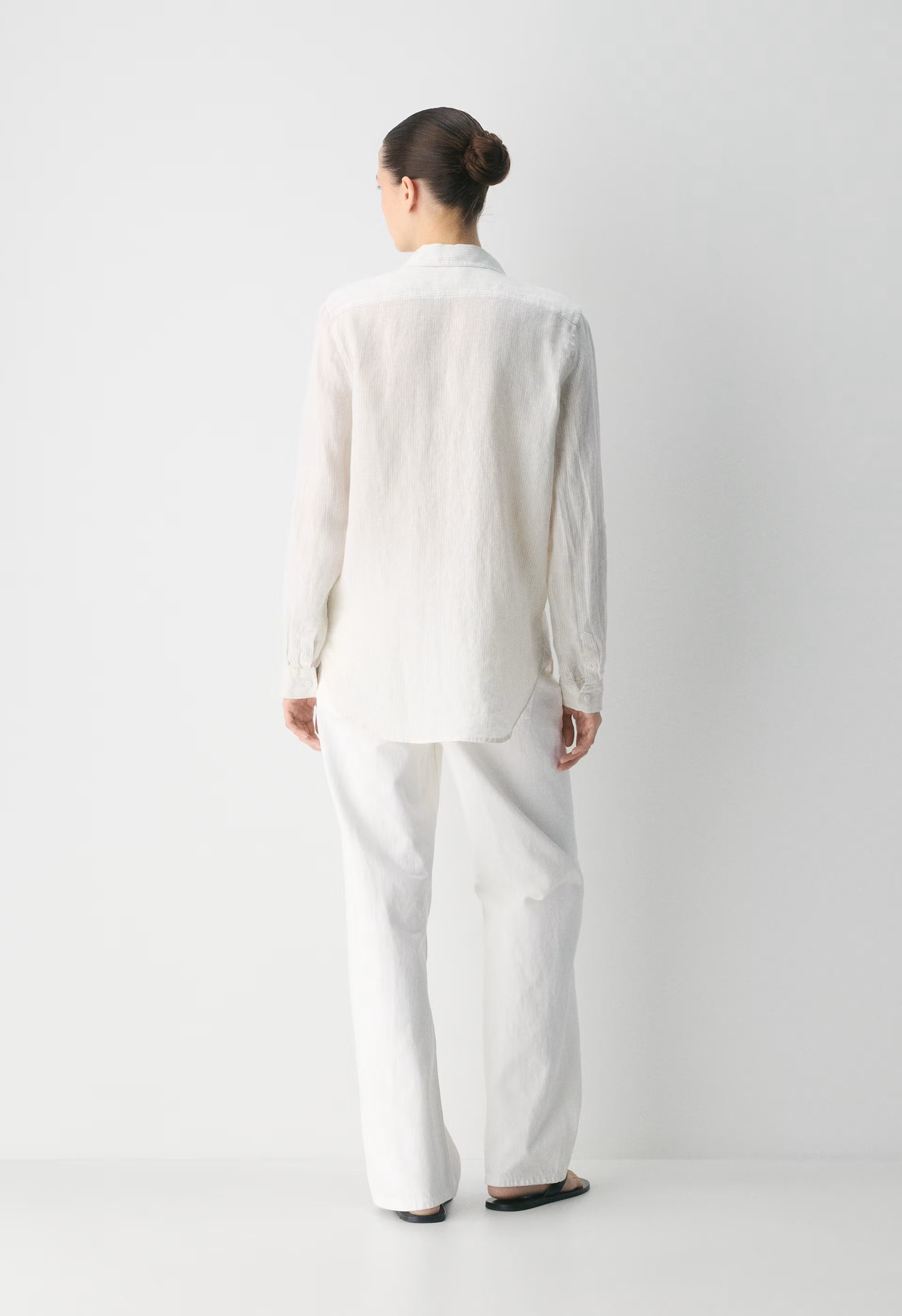 Utility Linen Shirt - WLN STP WHT/NTRL ECR