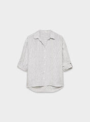Archive Linen Shirt - MILN STRIPE W/HRBR NV