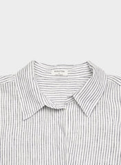 Archive Linen Shirt - MILN STRIPE W/HRBR NV