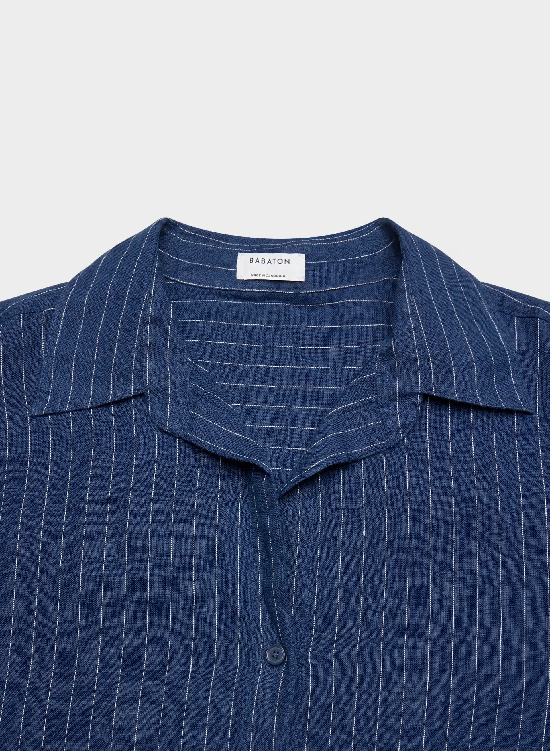Archive Linen Shirt - SUSAN STRPE HRBR NV/W